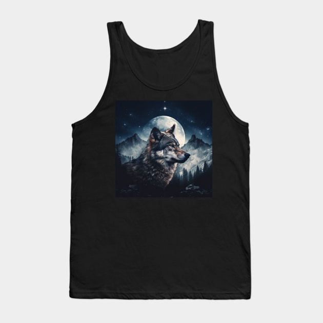 Wolf - Spirituality Tank Top by GaudaPrime31